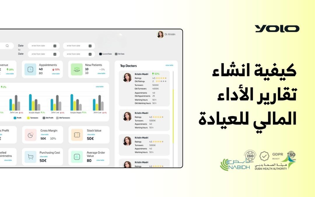 تقارير الأداء المالي للعيادة – سيستم يولو للعيادات والمراكز الطبية